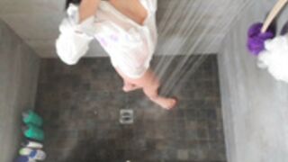 Princess V and Ana in the shower