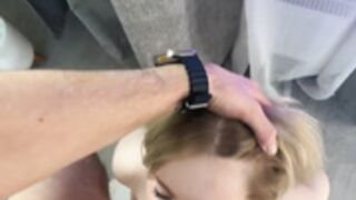 Blonde throat fuck 031126