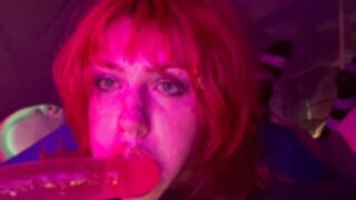 Schiz0bimb0 fucks tentacle with spitplay throating