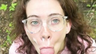Suck-a-saurus Facial in the woods
