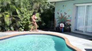Tia Maria & JMac Rough Sex With Poolboy