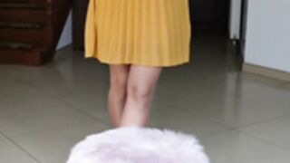 Sexy Polish getting dressed