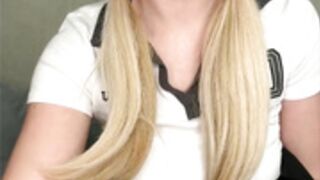KristinaM fingers her pussy