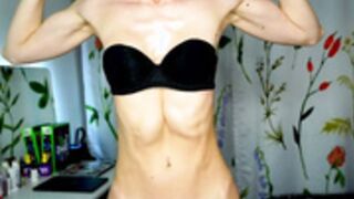 Skinny girl flexing 3