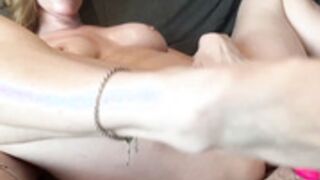 Olesia playing with his wet pussy and squirt