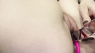 ledy-ok glass dildo pussy