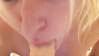 lea sucking on dildo