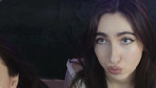 nabi_kiota and katyyy_cat playing together with slip