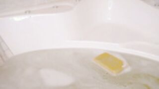 falinecrosthwaite stockings, glitter, tits, bath