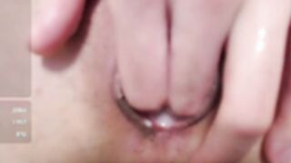 thisgirl__ super close-up messy creamy fingering