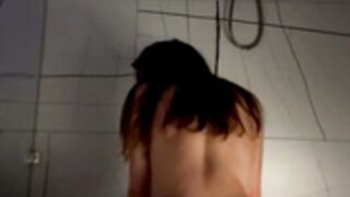Mikaela Testa dildo in shower