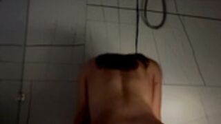 Mikaela Testa dildo in shower