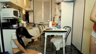 Cleaning ladies with big butts