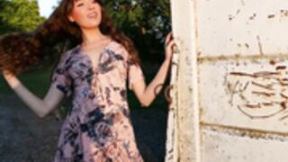 Anna Blossom gets fucked outdoors