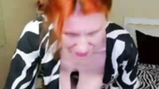 Redhead Sofia saggy titty and armpit play