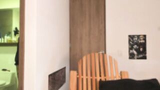tattoo latina fuck ass with large glass plug