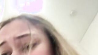 Blonde_exe squirt in university toilet