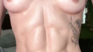 Flexing abs hard 2