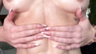Flexing abs hard 2
