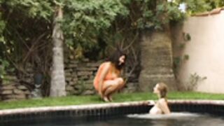 Danni Ashe and Chloe Vevrier - Poolside Lesbians