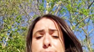 LydiaMaus96 riding dildo in public park