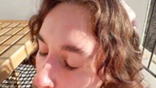 Cherry Lace - Have Outdoor Sex And Facial On The Balcon