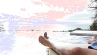 Keniamusicr Gets Creampied On The Sunbed