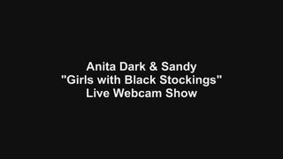 ANITA DARK AND SANDY IN BLACK STOCKINGS