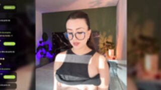 Ema playing with her breasts