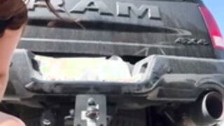 TICKET SHOW - Girl riding trailer hitch