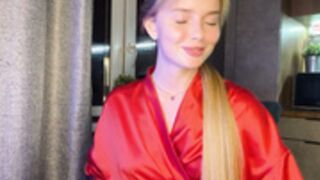 YourEva dildo bj in red robe 2