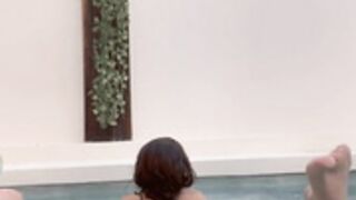 miley nude pool