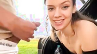 Hope Heaven sucking some dick in public