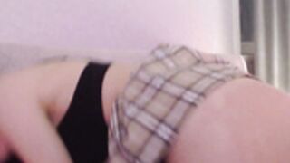 young cutie mild spanking with miniskirt