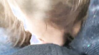 dani daniels roadside blowjob cum swallow