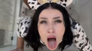 Ahegao shower back shots