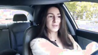 GroaningJute Public Boobs Show In car