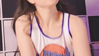 Emily as Lola Bunny masturbates with dildo carrot