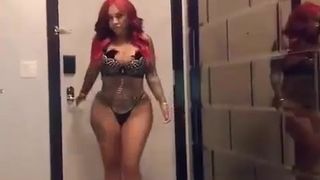 Brittanya Razavi playing with her new toys