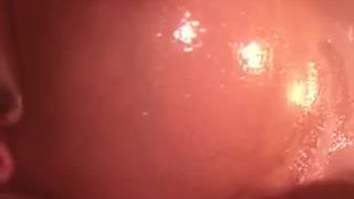 Stifler mom lookalike oiling big breast