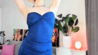 Tina_candy - Hot blue dress & VS thong