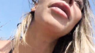 Palmer__ fingering his wet pussy and squirt in beach