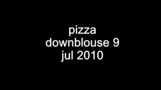 pizza downblouse pantyhose