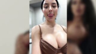 NicoleBella show in public gyms shower 1