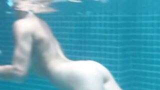 Eli Sun Swimming Naked in a Pool