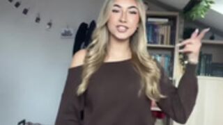 Sexy young Polish slut in dress & shiny nude pantyhose 2