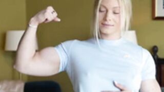 Huge biceps t shirt flex