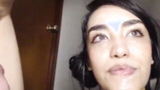 pinkpigss cof cim swallow finish after cum