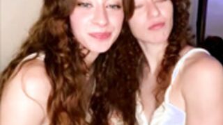 redhead twin sister kiss