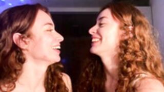 redhead twin sister kiss